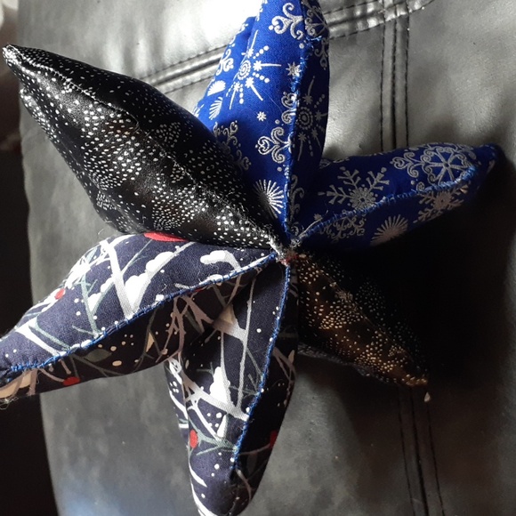 8"x9" Stuffed Various Fabrics Tree. - Picture 2 of 3